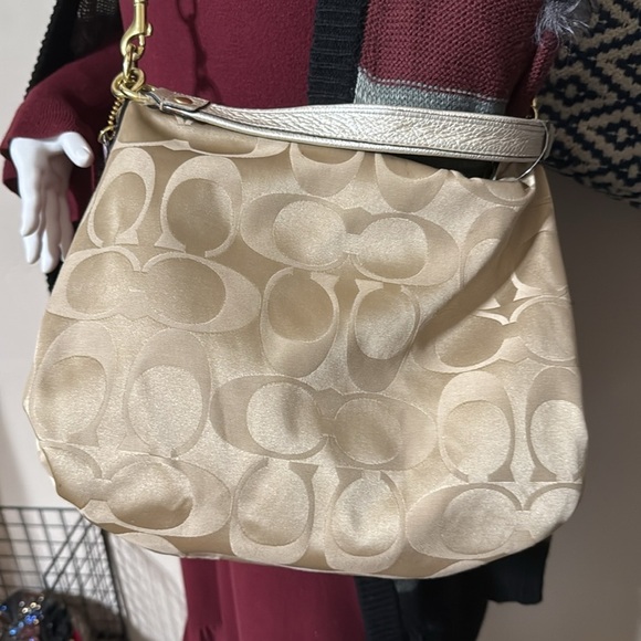 Coach Beautiful Metallic Tan Poppy Bag - Picture 4 of 12